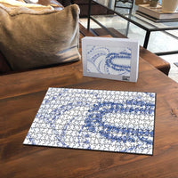 Aloha Lei Onaona Puzzle Navy Blue Hawaiian Tribal Pattern - Polynesian Pride