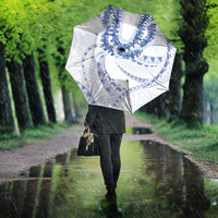 Aloha Lei Onaona Umbrella Navy Blue Hawaiian Tribal Pattern - Polynesian Pride