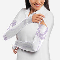 Aloha Lei Onaona Arm Sleeves Purple Hawaiian Tribal Pattern - Polynesian Pride