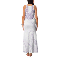 Aloha Lei Onaona Family Matching Tank Maxi Dress and Hawaiian Shirt Purple Hawaiian Tribal Pattern LT9 - Polynesian Pride