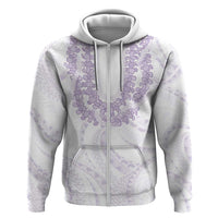 Aloha Lei Onaona Hoodie Purple Hawaiian Tribal Pattern