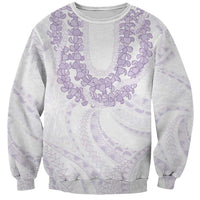 Aloha Lei Onaona Sweatshirt Purple Hawaiian Tribal Pattern LT9 Unisex Purple - Polynesian Pride