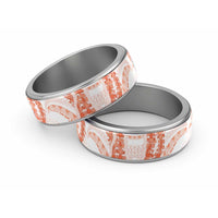 Aloha Lei Onaona Classic Ring Red Hawaiian Tribal Pattern - Polynesian Pride