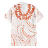 Aloha Lei Onaona Family Matching Long Sleeve Bodycon Dress and Hawaiian Shirt Red Hawaiian Tribal Pattern LT9 - Polynesian Pride