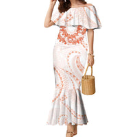 Aloha Lei Onaona Family Matching Mermaid Dress and Hawaiian Shirt Red Hawaiian Tribal Pattern