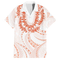 Aloha Lei Onaona Family Matching Off The Shoulder Long Sleeve Dress and Hawaiian Shirt Red Hawaiian Tribal Pattern
