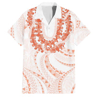 Aloha Lei Onaona Family Matching Short Sleeve Bodycon Dress and Hawaiian Shirt Red Hawaiian Tribal Pattern LT9 Dad's Shirt - Short Sleeve Red - Polynesian Pride