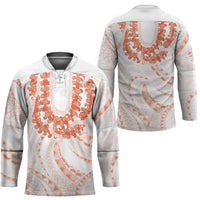 Aloha Lei Onaona Hockey Jersey Red Hawaiian Tribal Pattern - Polynesian Pride