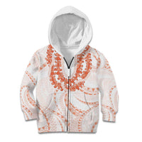 Aloha Lei Onaona Kid Hoodie Red Hawaiian Tribal Pattern