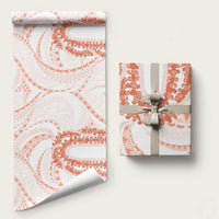 Aloha Lei Onaona Wrapping Paper Red Hawaiian Tribal Pattern - Polynesian Pride