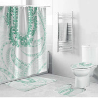 Aloha Lei Onaona Bathroom Set Sage Green Hawaiian Tribal Pattern - Polynesian Pride