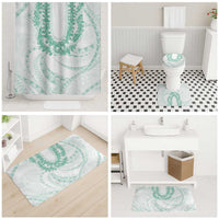 Aloha Lei Onaona Bathroom Set Sage Green Hawaiian Tribal Pattern - Polynesian Pride