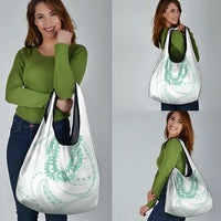 Aloha Lei Onaona Grocery Bag Sage Green Hawaiian Tribal Pattern LT9 - Polynesian Pride