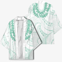 Aloha Lei Onaona Kimono Sage Green Hawaiian Tribal Pattern - Polynesian Pride