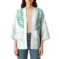 Aloha Lei Onaona Kimono Sage Green Hawaiian Tribal Pattern - Polynesian Pride