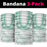 Aloha Lei Onaona Neck Gaiter Sage Green Hawaiian Tribal Pattern - Polynesian Pride