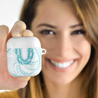 Aloha Lei Onaona AirPods Case Teal Hawaiian Tribal Pattern LT9 Teal - Polynesian Pride