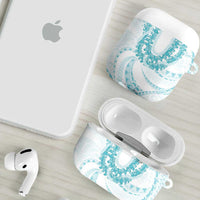 Aloha Lei Onaona AirPods Case Teal Hawaiian Tribal Pattern - Polynesian Pride