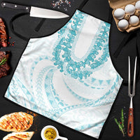 Aloha Lei Onaona Apron Teal Hawaiian Tribal Pattern - Polynesian Pride
