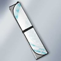 Aloha Lei Onaona Auto Sun Shade Teal Hawaiian Tribal Pattern - Polynesian Pride