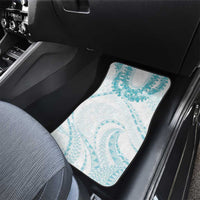 Aloha Lei Onaona Car Mats Teal Hawaiian Tribal Pattern