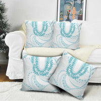 Aloha Lei Onaona Pillow Cover Teal Hawaiian Tribal Pattern - Polynesian Pride