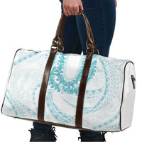 Aloha Lei Onaona Travel Bag Teal Hawaiian Tribal Pattern - Polynesian Pride