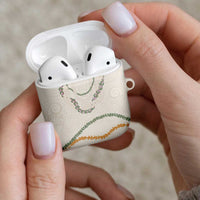 Aloha Lei Mikioi AirPods Case Beige Polynesian Tribal Tatau Pattern LT9 - Polynesian Pride