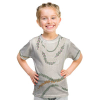 Aloha Lei Mikioi Kid T Shirt Beige Polynesian Tribal Tatau Pattern LT9 Beige - Polynesian Pride