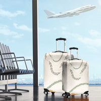 Aloha Lei Mikioi Luggage Cover Beige Polynesian Tribal Tatau Pattern