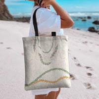 Aloha Lei Mikioi Tote Bag Beige Polynesian Tribal Tatau Pattern LT9 - Polynesian Pride
