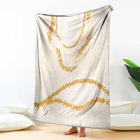 Aloha Lei Mikioi Blanket Gold Polynesian Tribal Tatau Pattern