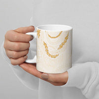 Aloha Lei Mikioi Ceramic Mug Gold Polynesian Tribal Tatau Pattern - Polynesian Pride