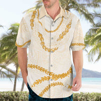Aloha Lei Mikioi Hawaiian Shirt Gold Polynesian Tribal Tatau Pattern