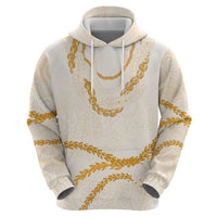 Aloha Lei Mikioi Hoodie Gold Polynesian Tribal Tatau Pattern