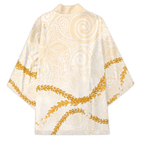 Aloha Lei Mikioi Kimono Gold Polynesian Tribal Tatau Pattern - Polynesian Pride