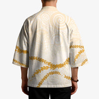 Aloha Lei Mikioi Kimono Gold Polynesian Tribal Tatau Pattern - Polynesian Pride
