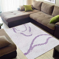 Aloha Lei Mikioi Area Rug Purple Polynesian Tribal Tatau Pattern