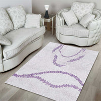 Aloha Lei Mikioi Area Rug Purple Polynesian Tribal Tatau Pattern