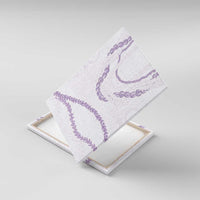 Aloha Lei Mikioi Canvas Wall Art Purple Polynesian Tribal Tatau Pattern