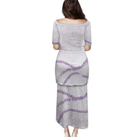 Aloha Lei Mikioi Family Matching Puletasi and Hawaiian Shirt Purple Polynesian Tribal Tatau Pattern