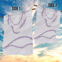 Aloha Lei Mikioi Garden Flag Purple Polynesian Tribal Tatau Pattern