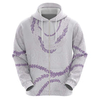 Aloha Lei Mikioi Hoodie Purple Polynesian Tribal Tatau Pattern