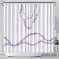 Aloha Lei Mikioi Shower Curtain Purple Polynesian Tribal Tatau Pattern