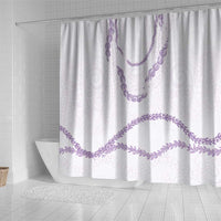 Aloha Lei Mikioi Shower Curtain Purple Polynesian Tribal Tatau Pattern
