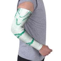 Aloha Lei Mikioi Arm Sleeves Sage Green Polynesian Tribal Tatau Pattern LT9 - Polynesian Pride
