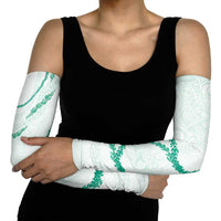 Aloha Lei Mikioi Arm Sleeves Sage Green Polynesian Tribal Tatau Pattern LT9 - Polynesian Pride