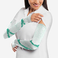 Aloha Lei Mikioi Arm Sleeves Sage Green Polynesian Tribal Tatau Pattern LT9 - Polynesian Pride
