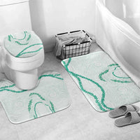 Aloha Lei Mikioi Bathroom Set Sage Green Polynesian Tribal Tatau Pattern - Polynesian Pride