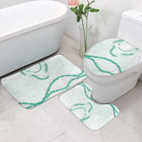 Aloha Lei Mikioi Bathroom Set Sage Green Polynesian Tribal Tatau Pattern - Polynesian Pride